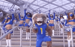 La Rams Cheer Leader Mascot GIF