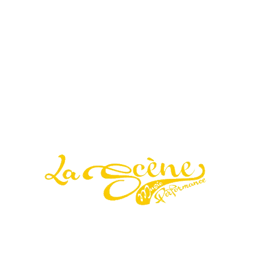 La Scene Music Logo With Man On Record Sticker