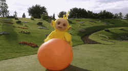 Laa Laa Playing Bouncing Ball GIF