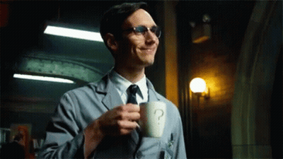 Lab Coat Man Holding Coffee With Question Mark GIF