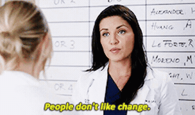Lab Coat Woman Says People Don't Like Change GIF