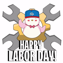 Labor Day Weekend Dancing Penguin GIF