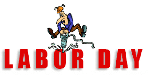 Labor Day Weekend Red Text GIF