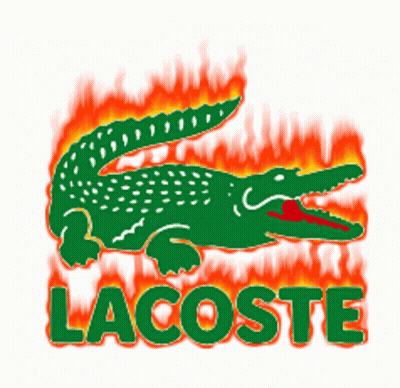Lacoste Crocodile In Flames GIF