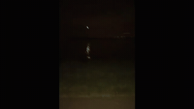 Ladder In Dark With Letter E GIF