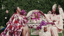 Ladies Having Tea Party At Garden GIF