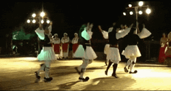 Ladies In Fustanella Executing Greece Traditional Dance GIF