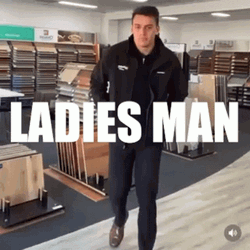Ladies Man All Black Suit GIF