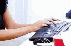 Ladies Working Typing Fast GIF