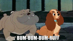 Lady And The Tramp Got Scared GIF