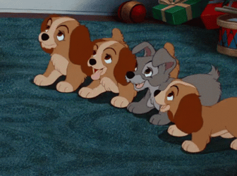 Lady And The Tramp Puppies GIF