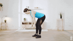 Lady Bend Over Dumbbell Work Out GIF