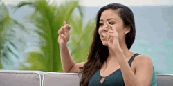 Lady Fingers Crossed GIF