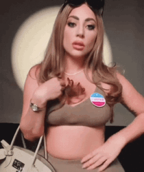 Lady Gaga Carrying Her Bag GIF