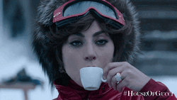 Lady Gaga House Gucci Sips Tea GIF