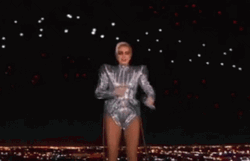 Lady Gaga Jumping Under The Starlight GIF