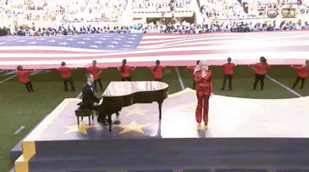 Lady Gaga National Anthem GIF