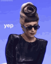 Lady Gaga Sunglasses On GIF