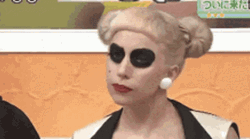 Lady Gaga Weird Eye Shadow GIF
