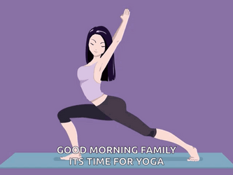 Lady Having A Good Morning Yoga Exercise GIF