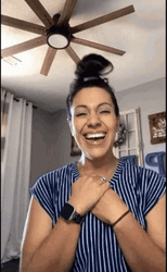 Lady In Blue Wink Wink GIF