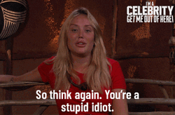 Lady In Red Think Again What An Idiot GIF