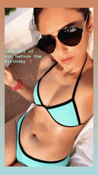 Lady In Sexy Bikini And Sunglasses GIF
