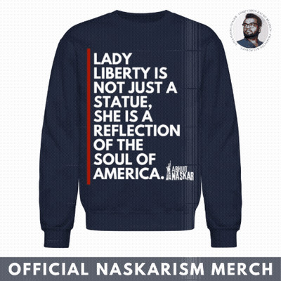 Lady Liberty Reflection Of America Sweatshirt GIF