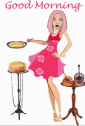 Lady Making Pancakes Monday Good Morning GIF