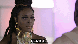 Lady Period Shut It Hand Gesture  GIF