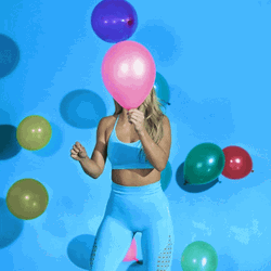 Lady Popping Pink Balloon