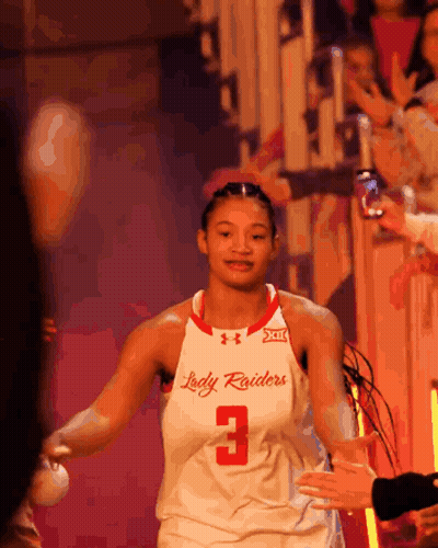 Lady Raiders Basketball Player Number 3 Jersey GIF