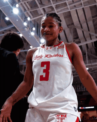 Lady Raiders Basketball Player Number 3 GIF