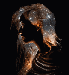 Lady Rainbow Star Galaxy GIF