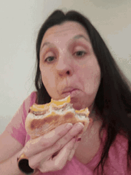 Lady's Big Sandwich Bite