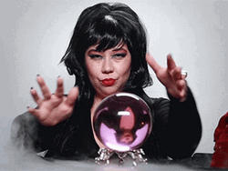 Lady Seer Scrying Crystal Ball GIF