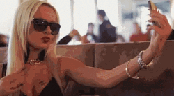 Lady Selfie At Resto GIF