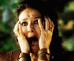 Lady Shocked In Terror GIF
