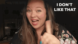 Lady Signaling Nope Dont Like That GIF