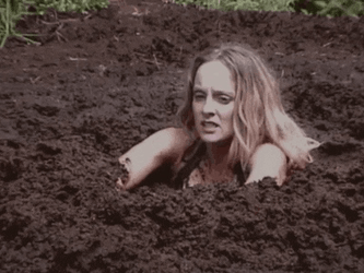 Lady Sitting On A Quicksand GIF
