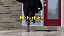 Lady Skipping Celebrating He Has Risen GIF