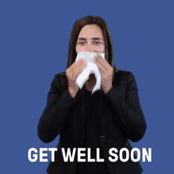 Lady Sneezing Get Well Soon