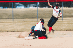 Lady Softball Player Number 22 GIF
