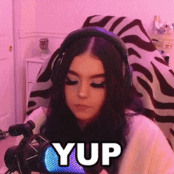 Lady Streamer Yup GIF
