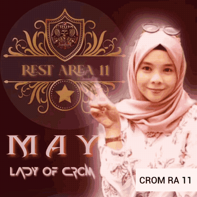 Lady Wearing Hijab In Front Of Rest Area 11 Logo GIF
