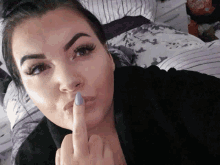 Lady Wink  Blow Kiss Flipping Off GIF
