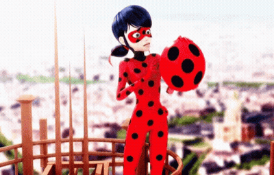 Ladybug Holding Balloon GIF