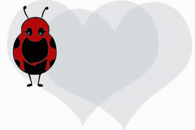 Ladybug Sitting On Easter Egg Saying Happy Easter GIF