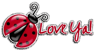 Ladybug With Love You Text Sticker