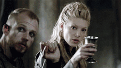 Lagartha Vikings Making Toast GIF